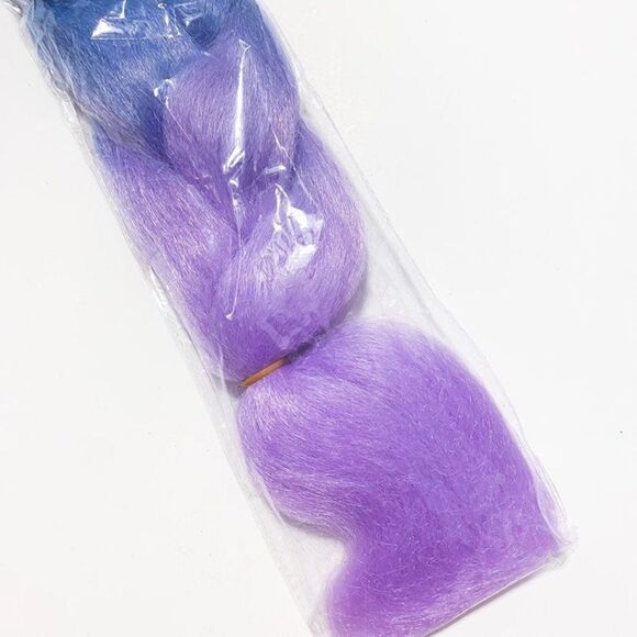 24 Inch Single Ombre Color Glowing Twist Jumbo Braiding Synthetic Hair Extension - Picture 2 of 4